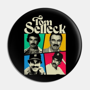 tom selleck Comic vintage white Pin