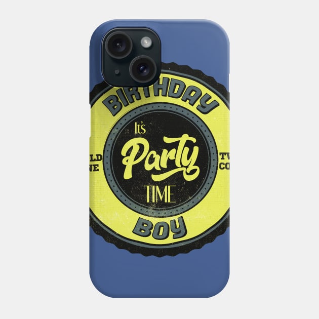 birthday boy IT'S PARTY TIME Phone Case by miskel