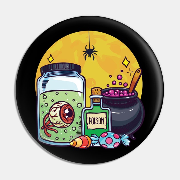 Magic Halloween Tricks or Treat Potions Pin by Kali Space