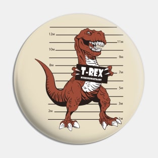 T-Rex Measure-up Cartoon Pin