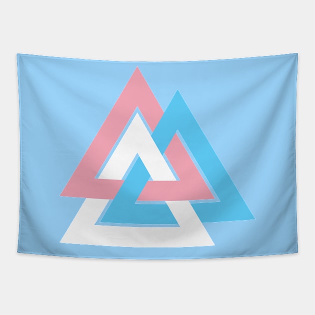 Transgender Pride Interlocking Triangles Tapestry by VernenInk