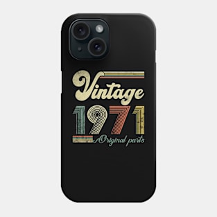 Vintage 1971 53rd Birthday Gift Men Women 53 Years Old Phone Case