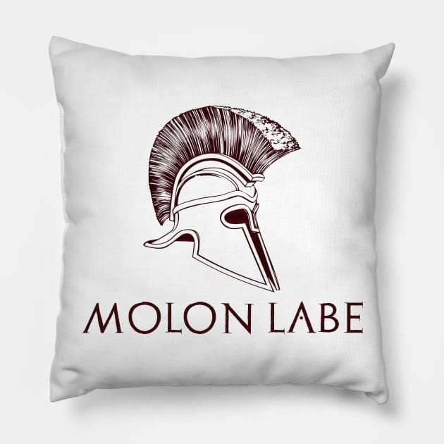 Molon Labe - Spartan / Gun Rights Shirt Pillow by Styr Designs