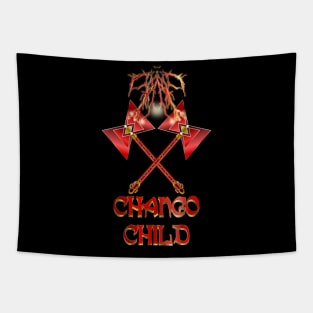 Chango Child Twin Lightining Thunder Axe Tapestry