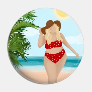 Girl On The Beach 3 Pin