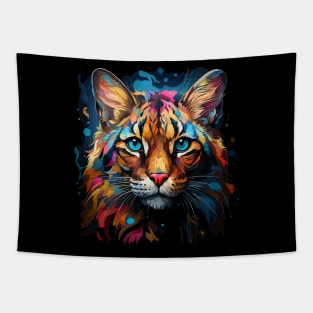 Ocelot Rainbow Tapestry