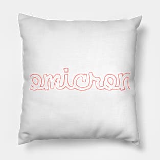 Omicron Cursive Greek Letter Pillow