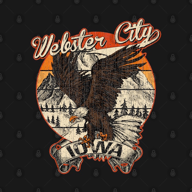 Webster City Iowa Bald Eagle Retro Vintage Aesthetic by aavejudo