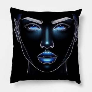 Artistic Face Lineart #13 Pillow