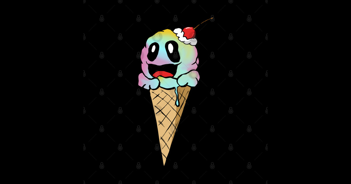 Ice Cream Kaiju (Cone, Rainbow) Ice Cream Tapestry TeePublic