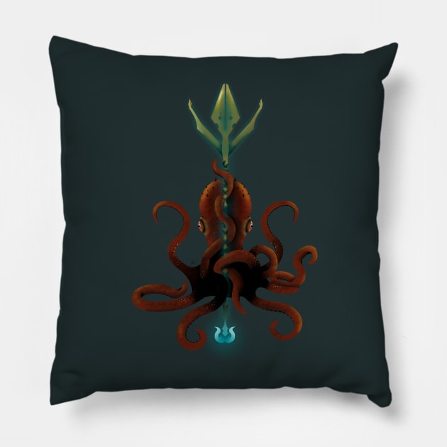 Realistic Octopus Tattoo Pillow by Draconx