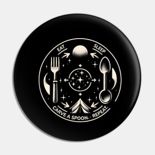 Eat, Sleep, Bushcraft, Repeat Pin