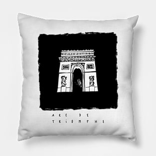 Arc de Triomphe in ink Pillow