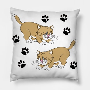 Cute Cat Cartoon Pillow