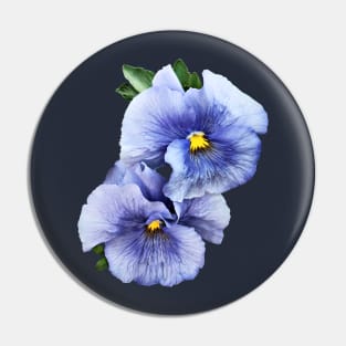 Pansies - Shy Pansy Couple Pin