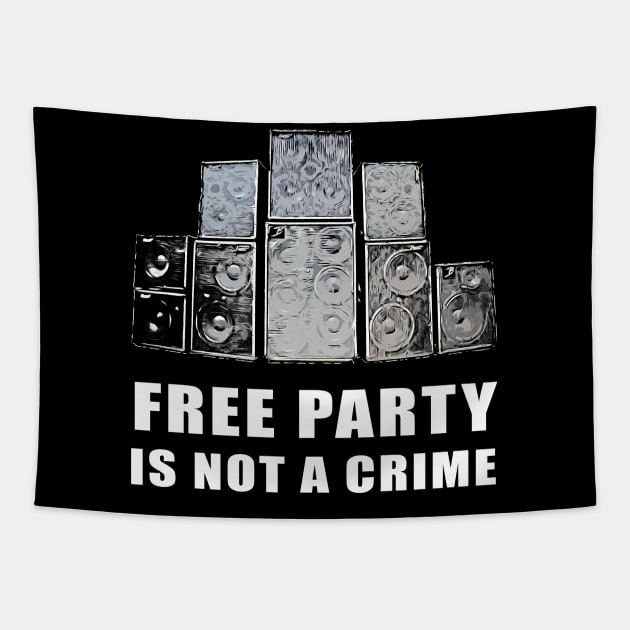 Free Tekno Is Not A Crime Tapestry by T-Shirt Dealer