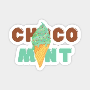 I love ice cream a waffle lot | Choco Mint Ice Cream Flavor | Ice Cream Lovers | Sundae Lovers | Sweet Summer Treat | Sweet Tooth Magnet