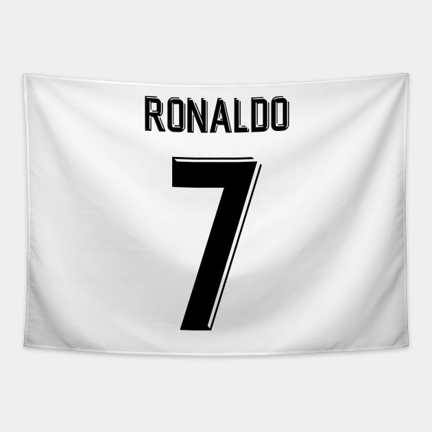 Christiano Ronaldo Madrid Jersey 2018 Tapestry by Alimator