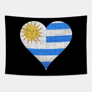 Uraguyan Jigsaw Puzzle Heart Design - Gift for Uraguyan With Uruguay Roots Tapestry