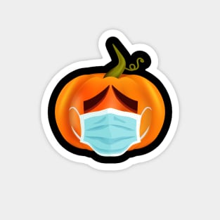 Funny Halloween Quarantine Pumpkin Wearing Face Mask Jack 0 Lantern Magnet