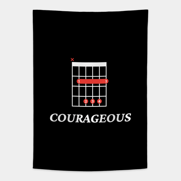 B Courageous B Guitar Chord Tab Dark Theme Tapestry by nightsworthy