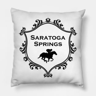 Saratoga Springs New York Horse Racing Pillow