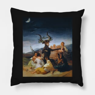 Witches Sabbath Remastered Oil Painting Pillow