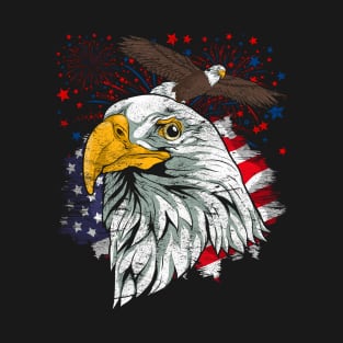 USA Patriotic American 4th Of July American Bald Eagle T-Shirt