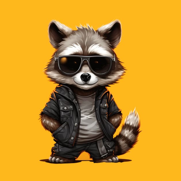 cool raccoon rapper by hnueng111