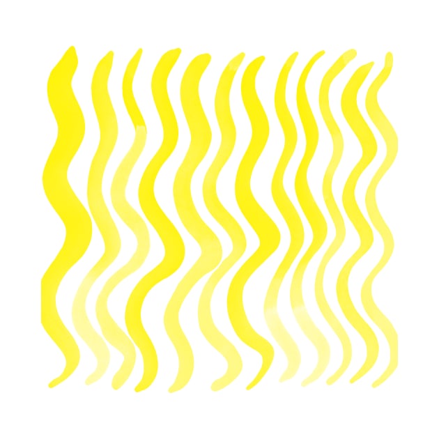 Wavy lines - lemon yellow by wackapacka