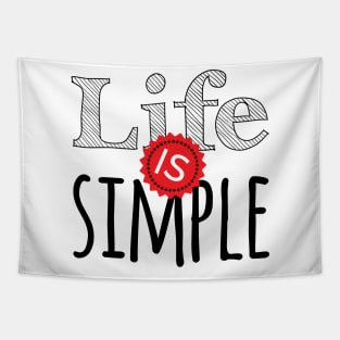 life is simple quotes Tapestry