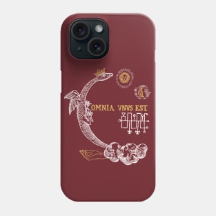 Medieval dragon with Sun and moon Phone Case