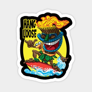 Hang Loose Tiki Surfer Magnet