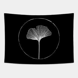 Hand Drawn Ginkgo Leaf Tapestry