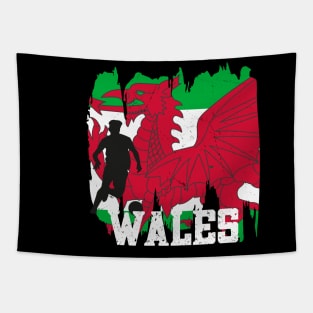 Wales Flag Soccer Football Team 2022 Tapestry