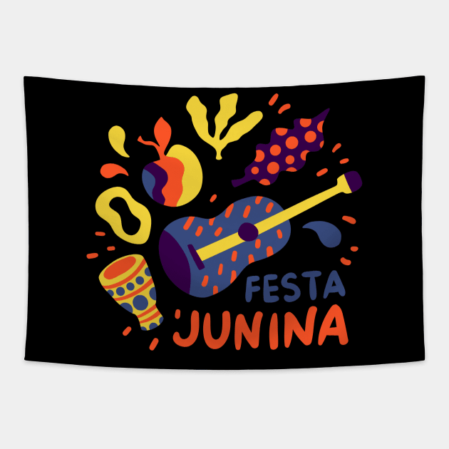 Festa Junina Brazil Tapestry by Teewyld