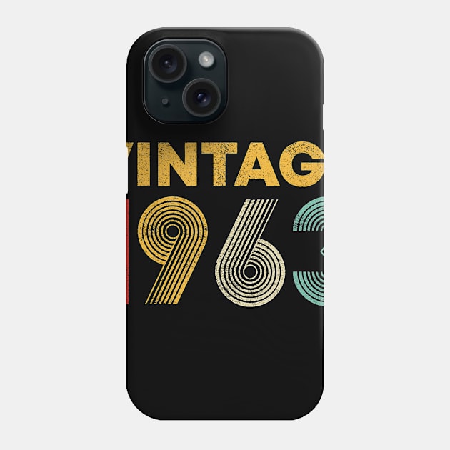 57th Birthday Gift Idea Vintage 1963 Men Women T-Shirt Phone Case by Hot food