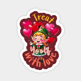 Cute Elves Costume For Kids Motivational Positive Love Words Magnet