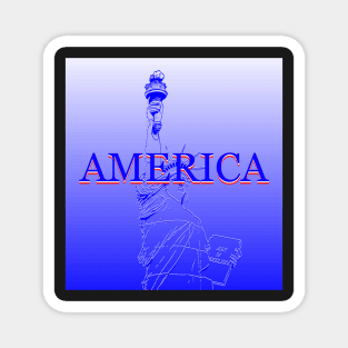 America standing tall Magnet