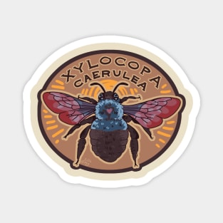 blue carpenter bee Magnet