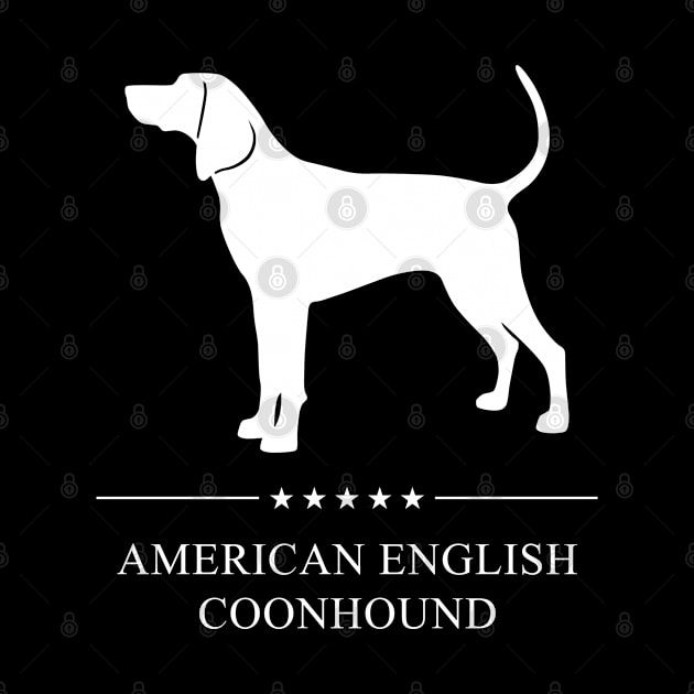 American English Coonhound Dog White Silhouette by millersye