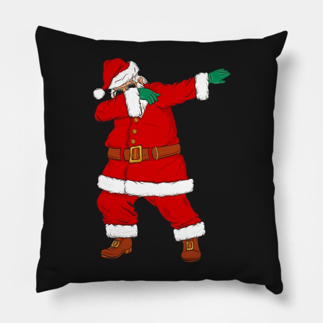 Dabbing Santa Hip-Hop Christmas Pillow by Eugenex