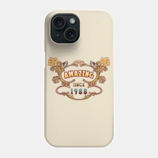 AMAZING SINCE 1988 art nouveau vintage retro 80s Phone Case