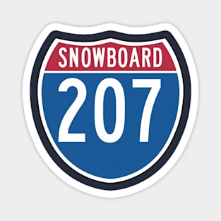 Snowboard Maine Magnet