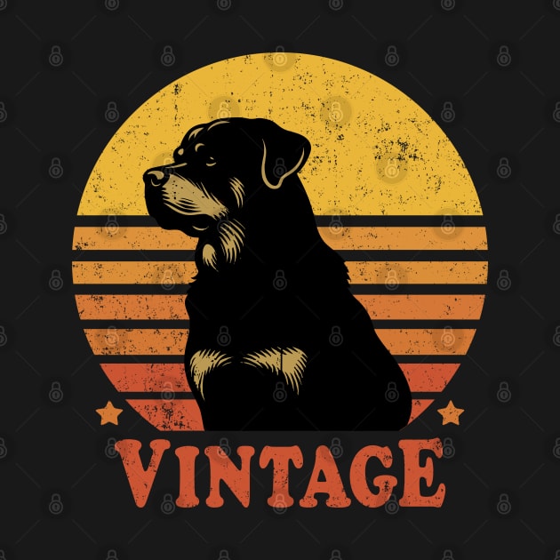 Vintage Rottweiler Dog Retro Sunset Dog Lover by Cuteness Klub