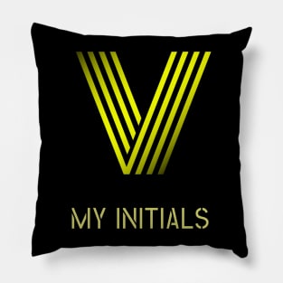 Letter V Initials Unique Name T-Shirt Pillow