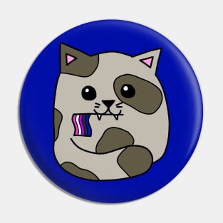 genderfluid pride flag cat Pin