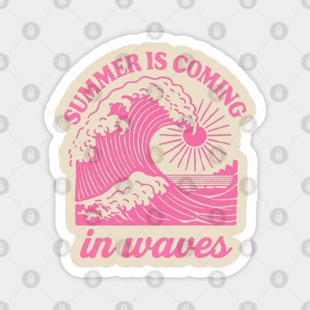 Summer coming in waves Magnet by TurnEffect