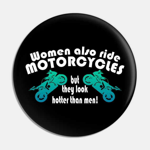 Hot Women motorcycle Pin by Kingluigi