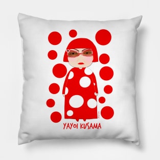 Red dots Yayoi Kusama inspired items Pillow